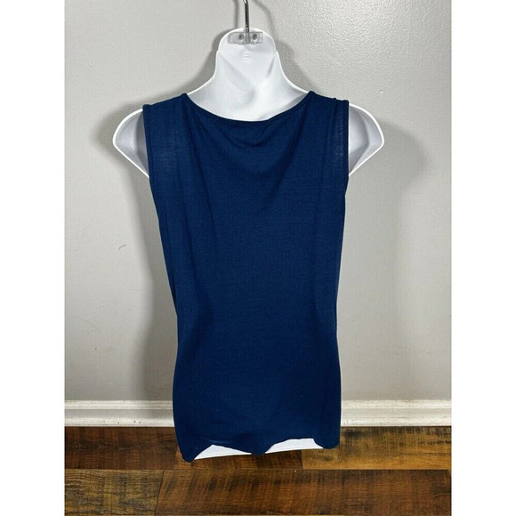 Verve Ami Size L Womens BlueLace Soft Rayon Sleeveless Tunic - Picture 3 of 5